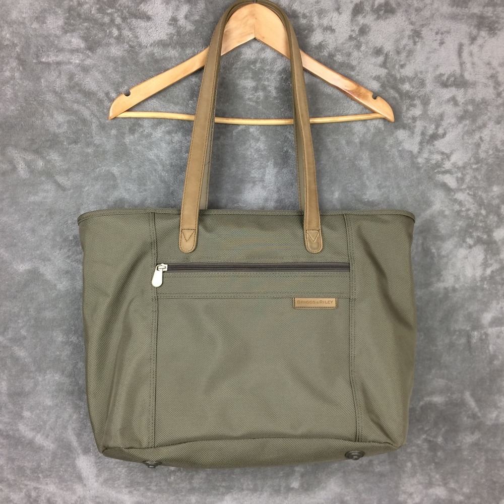 Briggs & Riley Baseline Large Traveler Tote Bag Olive Ballistic Nylon Bl255-7